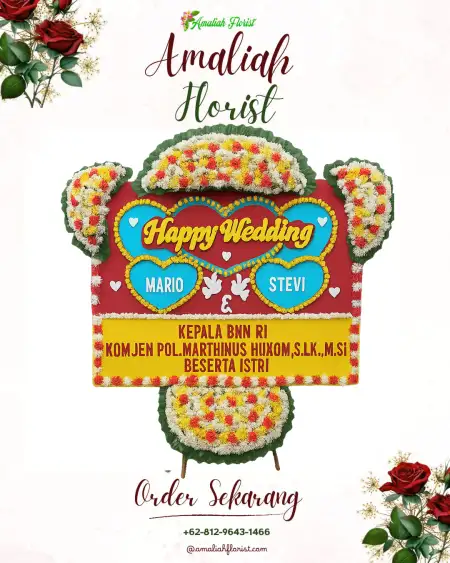 Papan Bunga Pernikahan Batukota